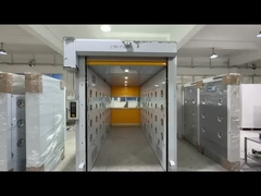 Chuveiro de ar de porta rolante de alta velocidade com sensores de filtração e segurança HEPA 99,995%