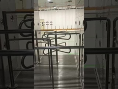 Chuveiro de Ar com Posicionamento Interno em Aço Inoxidável 304 e Sistema de Remoção de Poeira por Lavagem Inferior