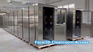 Chuveiro de Ar com Porta Deslizante de Acesso Inteligente e Reconhecimento Facial