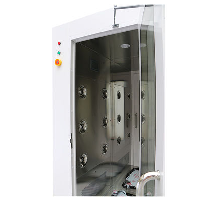 Sala de chuveiro de ar AC220V/3P/50Hz com velocidade do vento 13-25M/S e aço revestido em pó / SUS304 para purificação médica farmacêutica