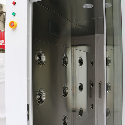 Sala de chuveiro de ar de aço inoxidável 304 - Equipamento de sala limpa personalizado com velocidade do vento de 13-25m/s