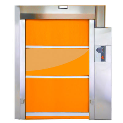 Porta de rolos anti-explosão de aço inoxidável com olhos elétricos de segurança e revestimento duplo de PVC francês