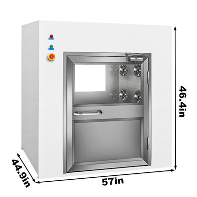 Caixa de passagem UV de aço inoxidável customizável do fluxo laminar para aplicações do quarto desinfetado