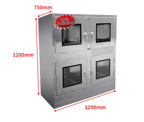 MRJH Anti-radiação Dupla camada Porta plana Manual Bloqueio de controle conjunto mecânico Aço inoxidável Janela de transferência comum