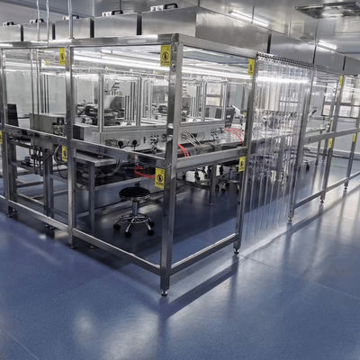 Sistema de sala limpa modular portátil com portas de vidro e design personalizável para indústrias médicas e alimentares