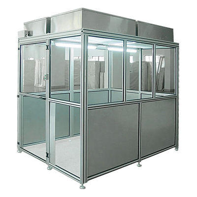 Estação de trabalho de sala limpa modular personalizada com unidades de filtro de ventilador HEPA e conformidade ISO5~ISO9