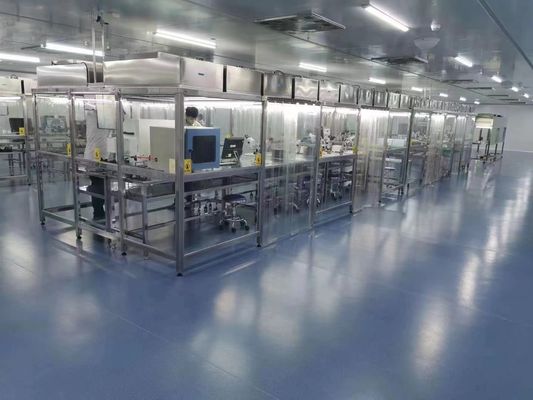 Estação de trabalho de sala limpa modular personalizada com unidades de filtro de ventilador HEPA e conformidade ISO5~ISO9