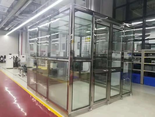 Estação de trabalho de sala limpa modular personalizada com unidades de filtro de ventilador HEPA e conformidade ISO5~ISO9