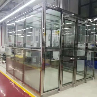 Sala limpa modular personalizável com filtragem HEPA e conformidade ISO 8 para aplicações industriais