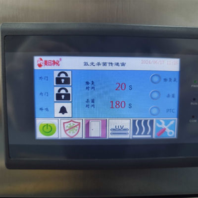 Caixa de passagem de sala limpa de aço inoxidável com bloqueio eletrônico