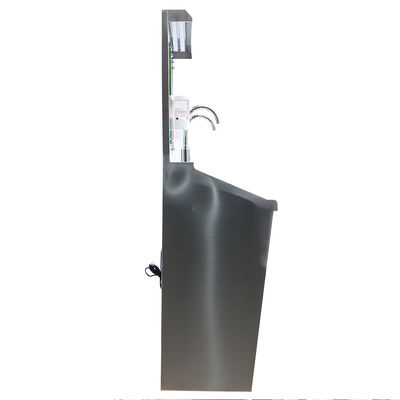 Lava-mãos para duas pessoas de aço inoxidável 304 para limpeza e desinfecção sanitária