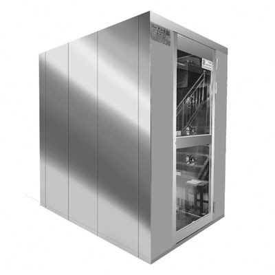 Chuveiro de ar para duas pessoas. Projetos de aço inoxidável 201 e poupança de energia. Certificado ISO para laboratórios farmacêuticos.