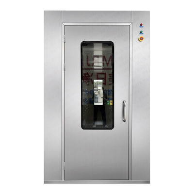 Chuveiro de ar de aço inoxidável 304 com design de fluxo de ar duplo para descontaminação de salas limpas | 1240x2000x2100mm