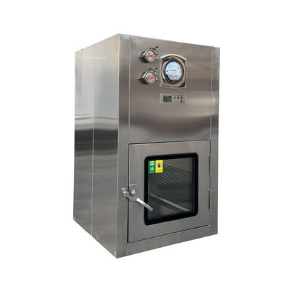 Caixa de passagem de fluxo laminar de aço inoxidável 304 certificada pela GMP 1200x1070x1600mm para salas limpas farmacêuticas