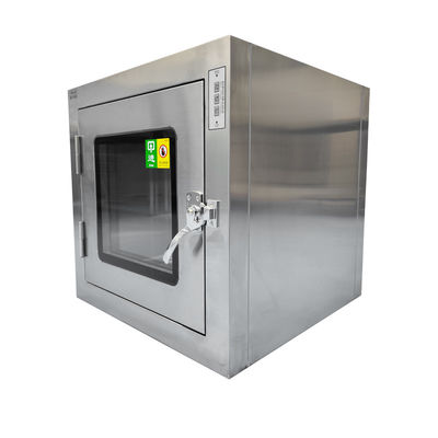 Caixa de passagem de laboratório de aço inoxidável 304 com bloqueio mecânico e esterilização UV para transferência de sala limpa