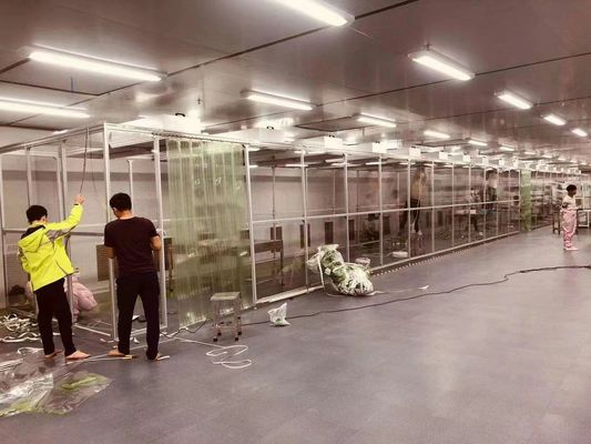 Revestimento de sala limpa personalizado com estrutura de aço inoxidável 304, conformidade com a classe ISO 5 e filtragem HEPA 34 × FFU