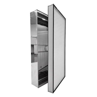 Unidade de filtragem de ventilador de aço de alto volume. Filtração de ar industrial para ambientes adversos.