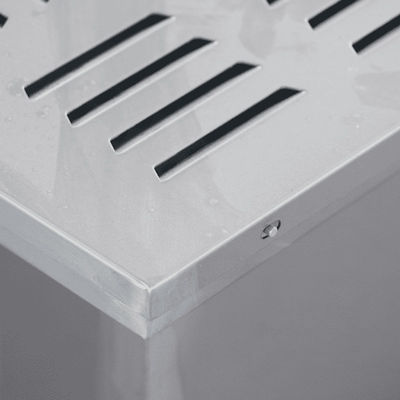 Saída de ar HEPA de 450×450×480 mm através de fossa líquida com construção resistente à corrosão e instalação sem ferramentas para ventilação de salas limpas