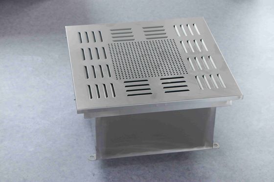 Saída de ar HEPA de 450×450×480 mm através de fossa líquida com construção resistente à corrosão e instalação sem ferramentas para ventilação de salas limpas
