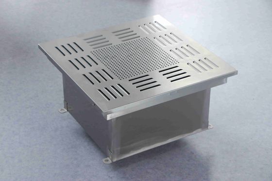 Saída de ar HEPA de 450×450×480 mm através de fossa líquida com construção resistente à corrosão e instalação sem ferramentas para ventilação de salas limpas