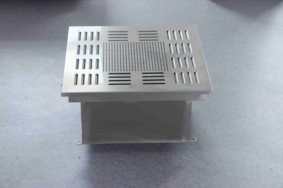 Saída de ar HEPA de 450×450×480 mm através de fossa líquida com construção resistente à corrosão e instalação sem ferramentas para ventilação de salas limpas