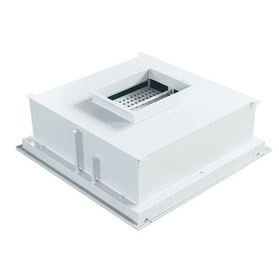 Saída de ar HEPA certificada ISO 14644 com fluxo de ar de 1000 CMH e acabamento pintado com placa fria para salas limpas