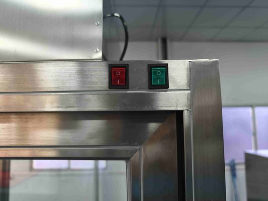 Armário de sala limpa de vidro com filtração HEPA e capacidade de 25 pessoas para armazenamento de vestuário de aço inoxidável conforme com a ISO 14644