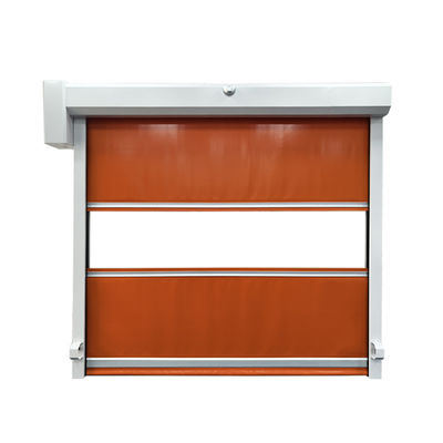 Porta rolante automática industrial com cortinas de PVC resistentes a impactos de alta velocidade de 2,0 m/s e isolamento de poupança de energia para armazéns
