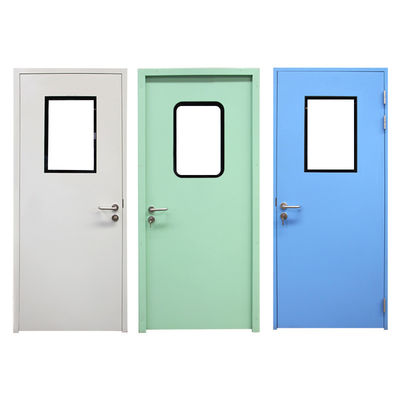 Portas de aço Premium Cleanroom. Design higiénico, tamanhos personalizados e selo hermético. Certificado ISO.