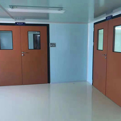 Portas de aço de sala limpa de balanço duplo. Design de tráfego pesado. Certificado FDA/CE.