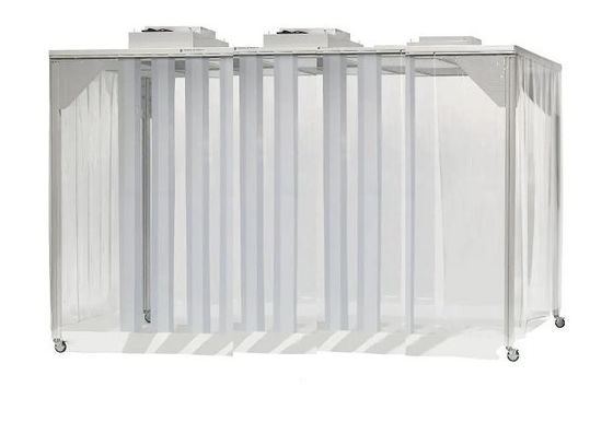 Sala limpa modular personalizável com filtragem HEPA e conformidade ISO 8 para aplicações industriais