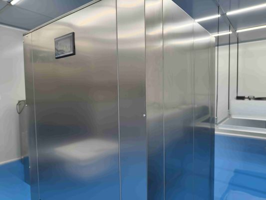 Gabinete de passagem de fluxo laminar de porta de elevação vertical com filtro HEPA e construção em aço inoxidável SUS304