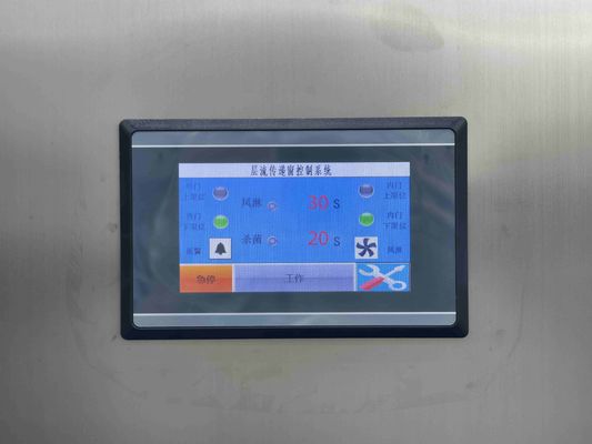 Gabinete de passagem de fluxo laminar de porta de elevação vertical com filtro HEPA e construção em aço inoxidável SUS304