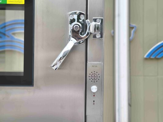 Caixa de passagem intertravada mecanicamente de camada tripla com esterilização UV e construção em aço inoxidável 304