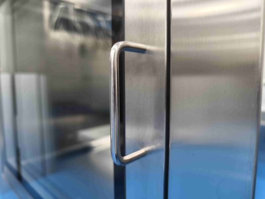 Caixa de passagem de intertravamento eletrônico de aço inoxidável de câmara dupla com esterilização UV para controle de contaminação de salas limpas