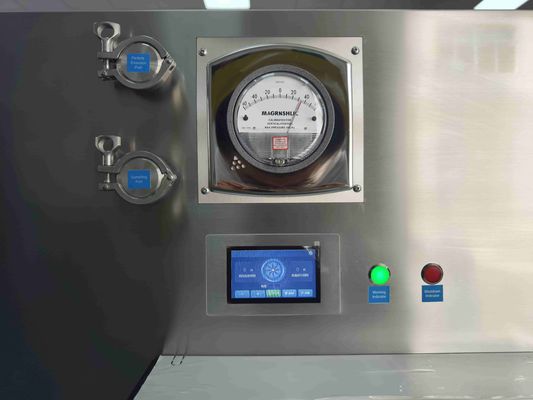 Caixa de passagem de fluxo laminar de porta automática com puridade de ar ISO classe 5 filtrada HEPA e portas deslizantes motorizadas
