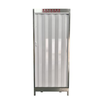 Sala de chuveiro e de lavagem de olhos de segurança de emergência com caixa de aço inoxidável SUS304, fluxo de chuveiro de 120-180 L/min e tamanho compacto de 1000 × 1000 × 2400 mm
