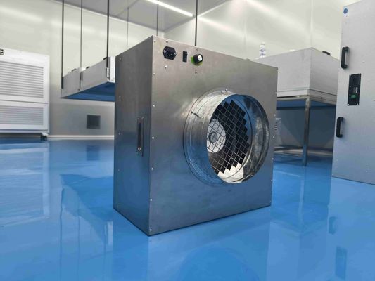Unidade de filtragem de ventilador de sucção reversa com porta de flange e filtragem de alta eficiência para salas limpas