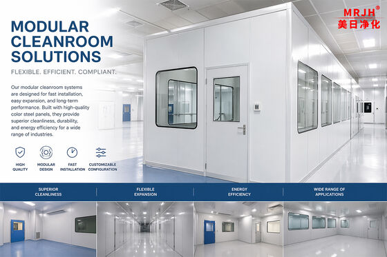 Estação de trabalho de sala limpa modular personalizada com unidades de filtro de ventilador HEPA e conformidade ISO5~ISO9