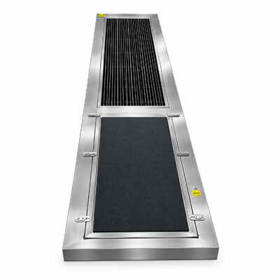 Máquina automática de limpeza e desinfetação de sola de sapato com aço inoxidável 304 para eliminação de patógenos e motor de baixa potência