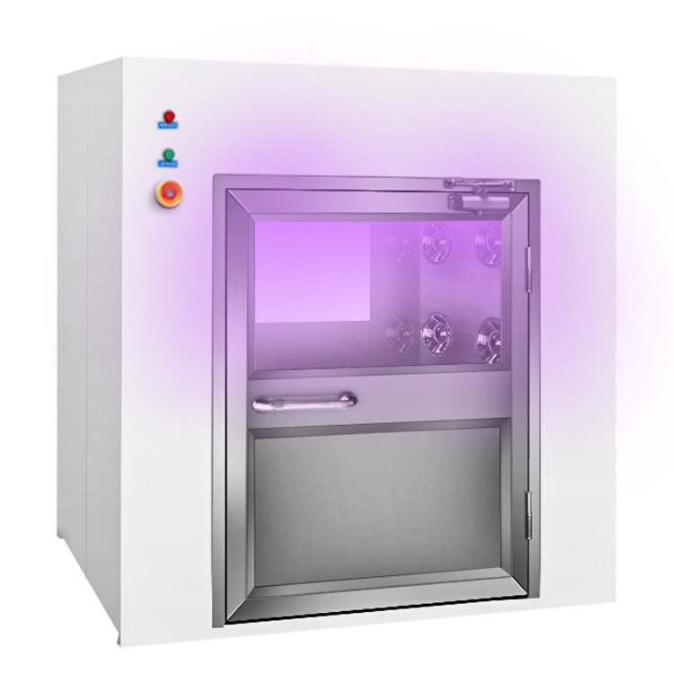 Caixa de passagem UV de aço inoxidável customizável do fluxo laminar para aplicações do quarto desinfetado