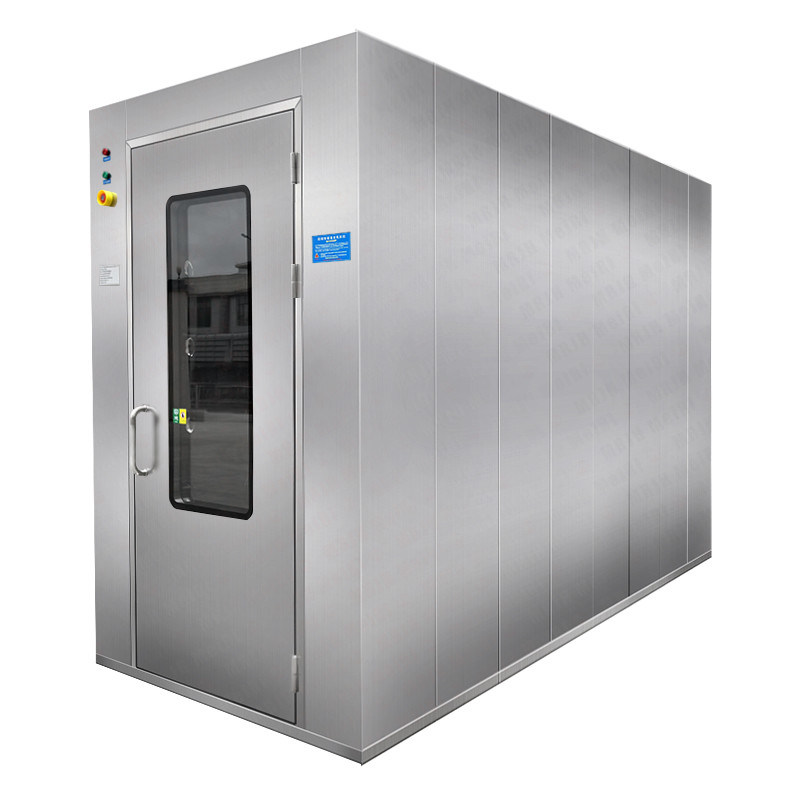 Chuveiro de ar de aço inoxidável 304 com design de fluxo de ar duplo para descontaminação de salas limpas | 1240x2000x2100mm