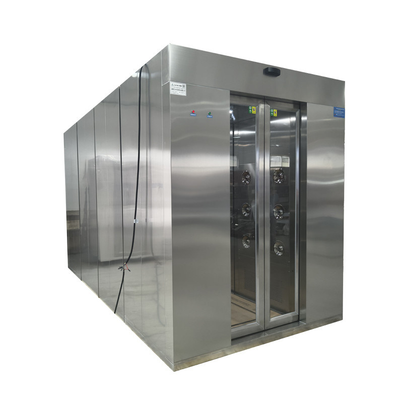 Duche de ar GMP Pharma com construção de aço inoxidável 304, duche de dois lados e controle de microcomputador