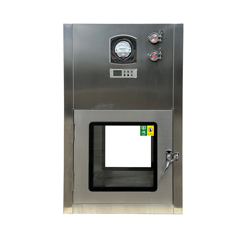 Caixa de passagem de fluxo laminar de aço inoxidável 304 certificada pela GMP 1200x1070x1600mm para salas limpas farmacêuticas