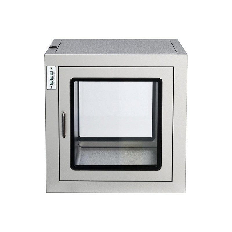 Caixa de passagem de aço inoxidável 201 com intertravamento mecânico e esterilização UV-C para transferências de salas limpas
