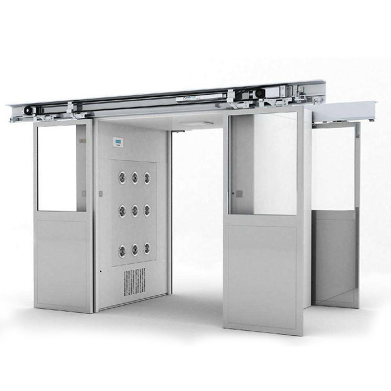 Automática porta deslizante produtos chuveiro de ar com DIN75200 radar à prova de fogo design anti-colisão e ISO 14644-1 conformidade