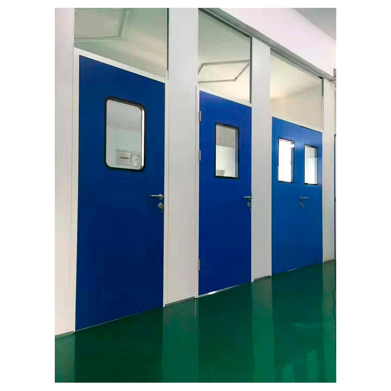 Portas de aço para salas limpas resistentes a incêndio. Design resistente a produtos químicos e de baixo perfil. Certificado CE e UL.