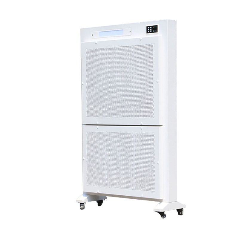 Tela de desinfecção de ar de nível hospitalar com taxa de eliminação HEPA+UV-C e potência de saída de 120 W para ambientes com certificação ISO 14644